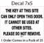 Picture of ATT-DC-KEY-57: AT&T Site Key Information Decal 5"x7" (Pack of 25)