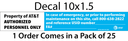 Picture of ATT-DC-APO-1015 : DAS DECAL 10"x1.5" (Pack of 25)