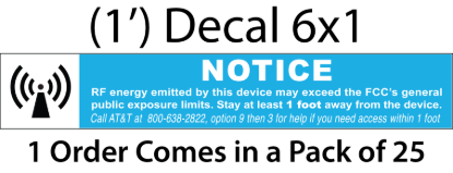 Picture of NO1-DC-16: NOTICE DECAL 6"x1" (Pack of 25)