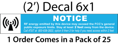 Picture of NO2-DC-16: NOTICE DECAL 6"x1" (Pack of 25)