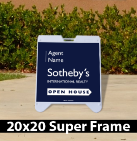 Picture for category Sotheby's International Open House White Super A-Frame 20"x20"