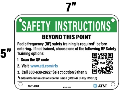 Picture of ATT-QR-PE-75: QR Code Polyethylene Sign with Adhesive 5"x7" 