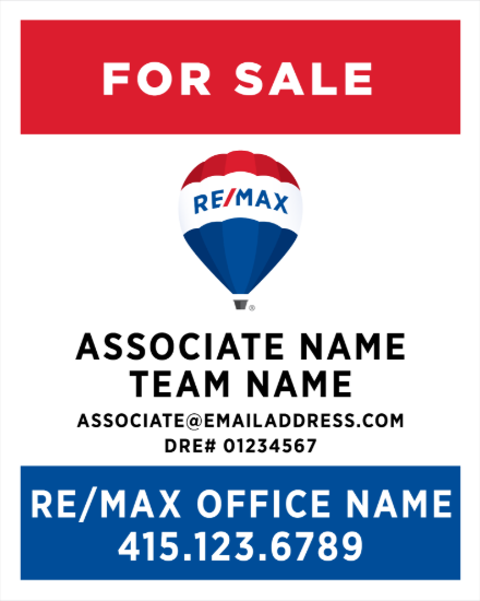 Picture of RE/MAX 30"x24" Yard - Associate & Team Name B