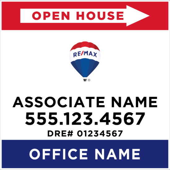 Picture of REMAX 24"x24" O.H. Black Metal Frame - Standard Sign B