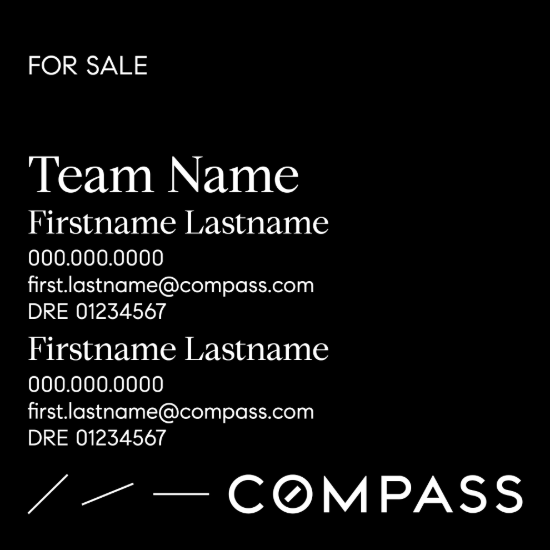 Picture of Compass 24"x24" Yard - Black Sign E