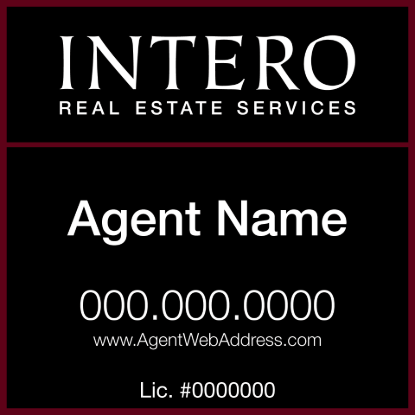 Picture of INTERO 18"x18" RES Condo Sign - Standard