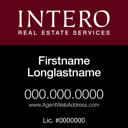 Picture of INTERO 24"x24" RES Yard Sign - Classic Two Line