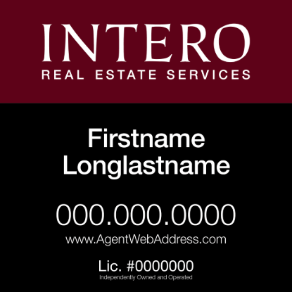 Picture of INTERO 24"x24" IFS Yard Sign - Classic Two Line