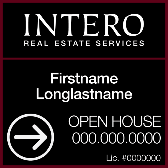 Picture of INTERO 24"x24" RES O.H. White Metal - Two Line