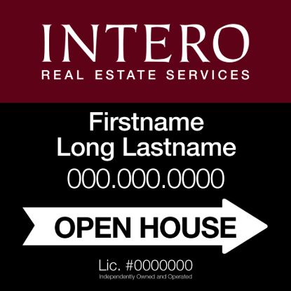 Picture of INTERO 24"x24" IFS O.H. Black Ultra Frame - Classic Two Line