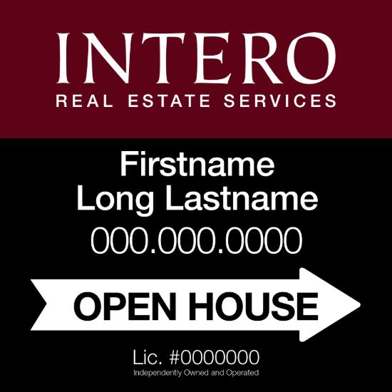 Picture of INTERO 24"x24" IFS O.H. Black Ultra Frame - Classic Two Line