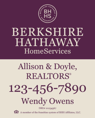 Picture of Berkshire Hathaway 30"x24" Yard - Beige Sign 1 - Copy