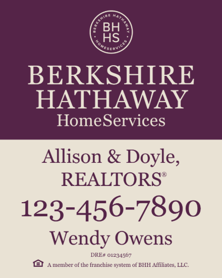 Picture of Berkshire Hathaway 30"x24" Yard - Beige Sign 1 - Copy