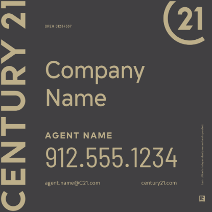 Picture of Century 21 24"x24" Yard - Grey Sign A - Copy
