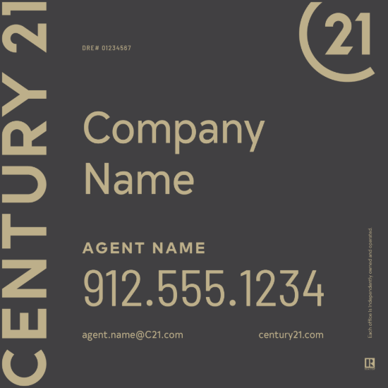 Picture of Century 21 24"x24" Yard - Grey Sign A - Copy