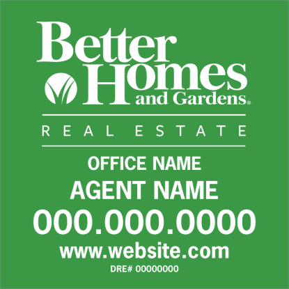Picture of Better Homes 24"x24" Yard - Green Sign A - Copy