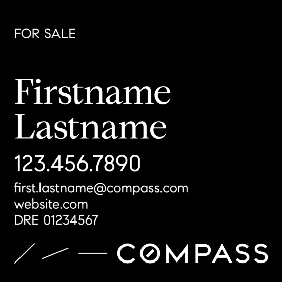 Picture of Compass 24"x24" Yard - Black Sign A - Copy