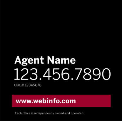 Picture of 24"x24" Yard Sign for KW - Red-Black A - Copy