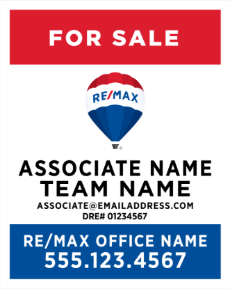 Picture of RE/MAX 30"x24" Yard - Associate & Team Name A - Copy