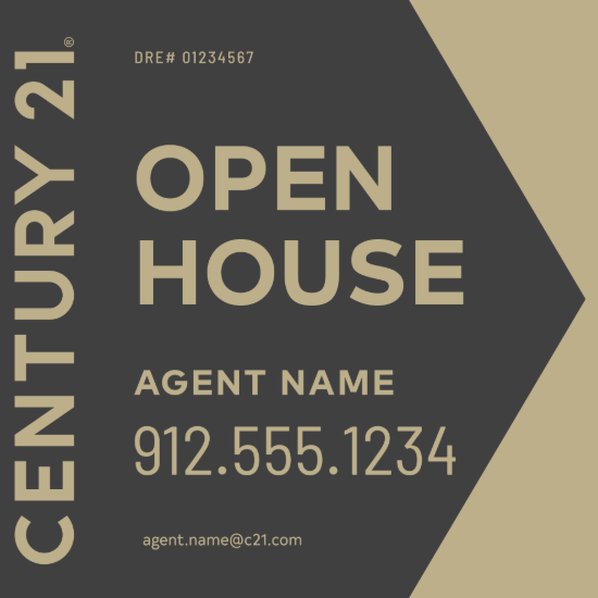 Picture of Century 21 20"x20" O.H. Black Super Frame - Grey Sign A - Copy
