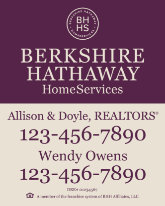 Picture of Berkshire Hathaway 30"x24" Yard - Beige Sign 2 - Copy