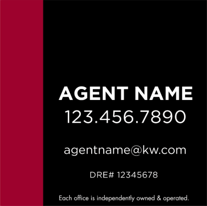 Picture of 24"x24" Yard Sign for KW - Red-Black B - Copy