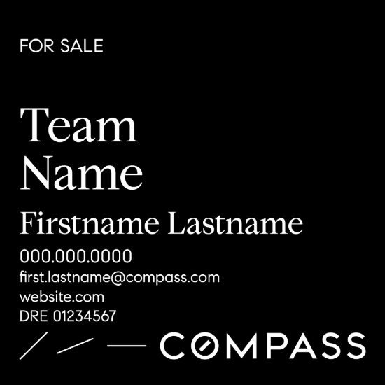 Picture of Compass 24"x24" Yard - Black Sign B - Copy