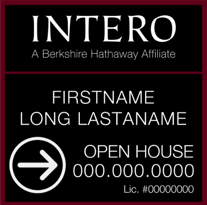 Picture of [OLD] INTERO 24"x24" BHA O.H. White Ultra Frame - Two Line - Copy