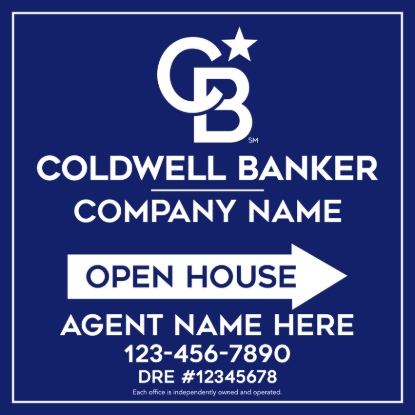 Picture of Coldwell Banker 24"x24" O.H. White Metal Frame - Classic Blue - Copy