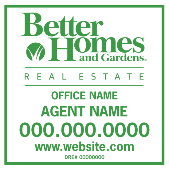 Picture of Better Homes 24"x24" Yard - White Sign A - Copy