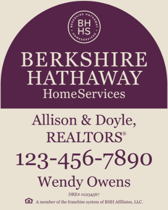 Picture of Berkshire Hathaway 30"x24" Yard - Dome Beige Sign 1 - Copy