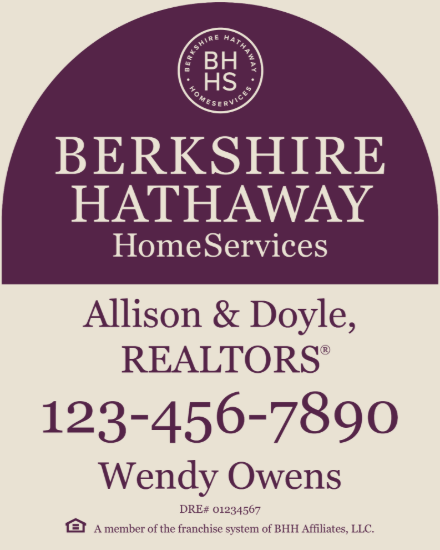 Picture of Berkshire Hathaway 30"x24" Yard - Dome Beige Sign 1 - Copy