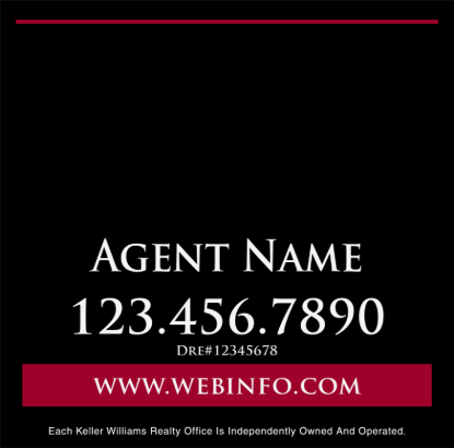 Picture of 24"x24" Yard Sign for KW - Classic Red-Black - Copy