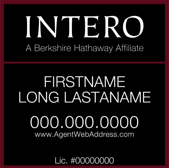 Picture of [OLD] INTERO 24"x24" BHA Yard Sign - Two Line - Copy