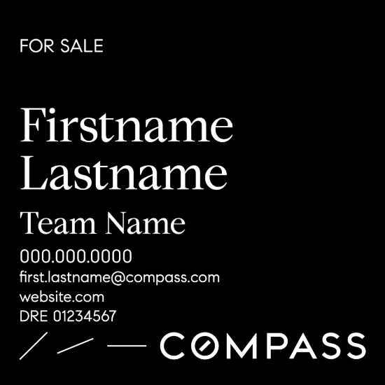 Picture of Compass 24"x24" Yard - Black Sign C - Copy