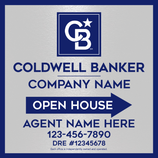 Picture of Coldwell Banker 24"x24" O.H. White Metal Frame - Platinum - Copy