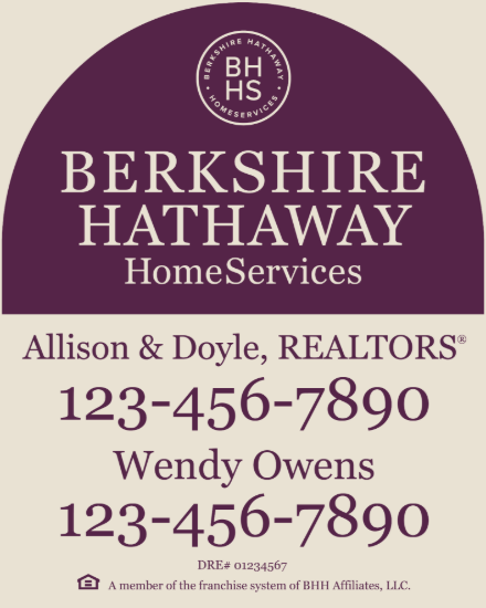Picture of Berkshire Hathaway 30"x24" Yard - Dome Beige Sign 2 - Copy
