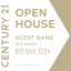 Picture of Century 21 24"x24" O.H. Black Metal Frame - White Sign B - Copy