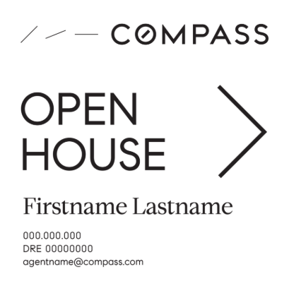 Picture of Compass 20"x20" O.H. White Super Frame - White Sign B - Copy