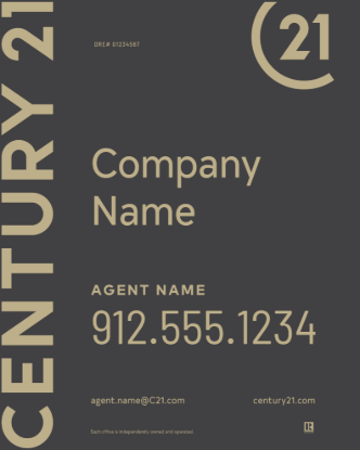 Picture of Century 21 30"x24" Yard - Grey Sign A - Copy