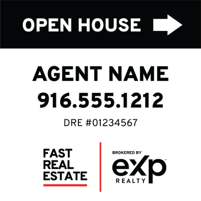 Picture of eXp Realty 24"x24" O.H. Black Metal Frame - FRE 2023 - Copy