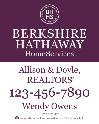 Picture of Berkshire Hathaway 30"x24" Yard - White Sign 1 - Copy