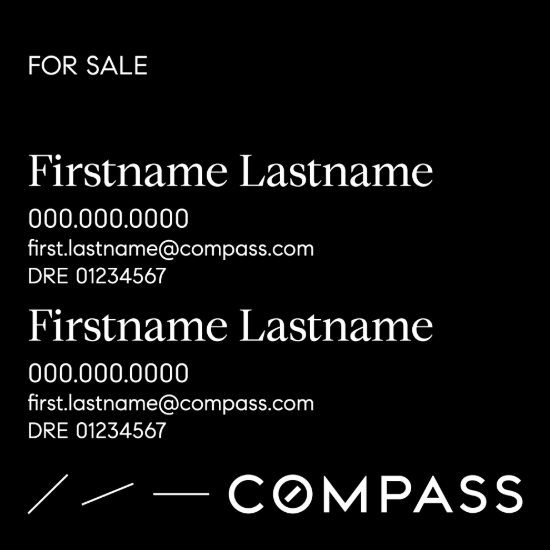 Picture of Compass 24"x24" Yard - Black Sign D - Copy