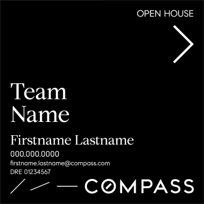 Picture of Compass 20"x20" O.H. Black Super Frame - Black Sign B - Copy