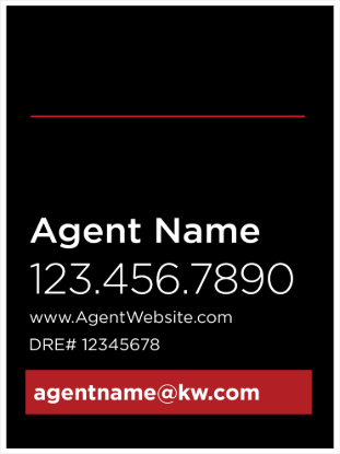 Picture of 24"x32" Yard Sign for KW - PA Red-Black - Copy