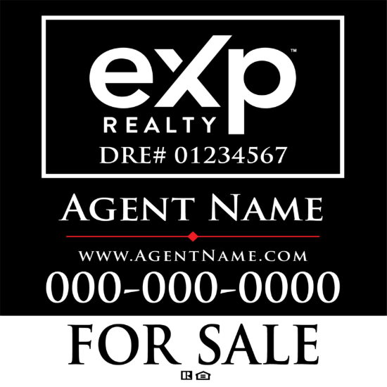 Picture of eXp Realty 24"x24" Yard Sign - Black - Copy