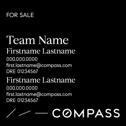 Picture of Compass 24"x24" Yard - Black Sign E - Copy