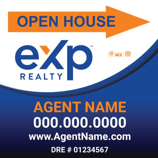 Picture of eXp Realty 24"x24" O.H. Black Ultra Frame - Blue - Copy