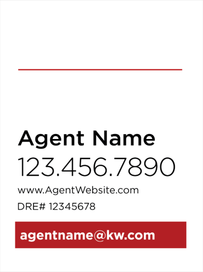 Picture of 24"x30" Yard Sign for KW - PA Red-White - Copy