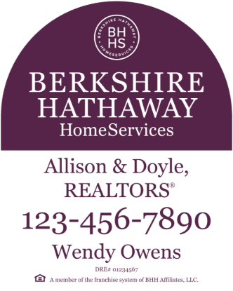 Picture of Berkshire Hathaway 30"x24" Yard - Dome White Sign 1 - Copy